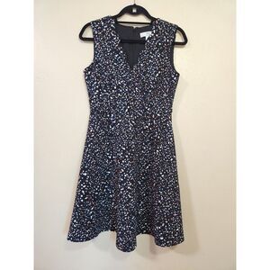 Wisp Petites Cleo Textured Knit Dress Size‎ 6 Vneck Black